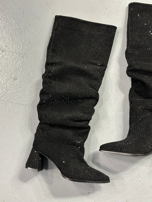 GLAM XL Kesimli Kalın Topuklu Çizme