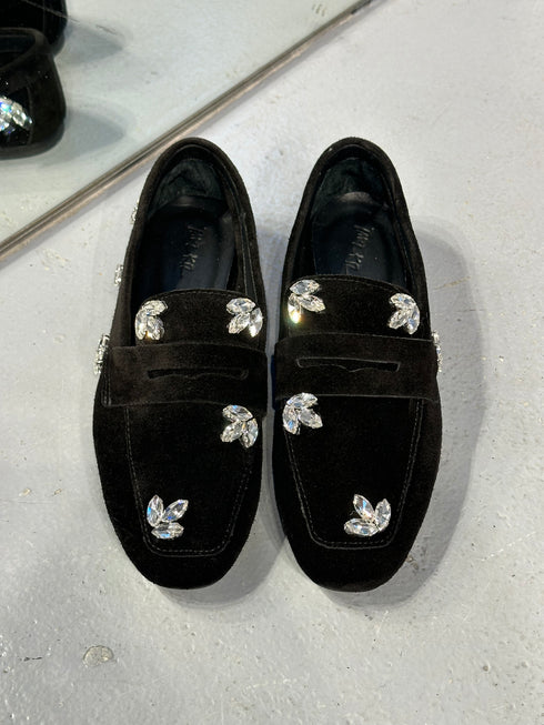 DOHA Hakiki Süet Siyah Loafer