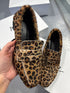 DOHA Tay tüyü Hakiki deri Leopar Loafer