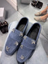 DOHA HAKİKİ SÜET MAVİ LOAFER