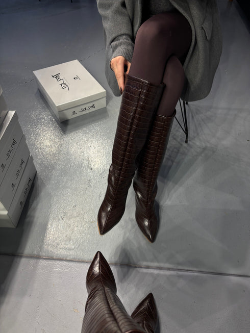 LUCA XL Kesimli Kahve Çizme 🖤