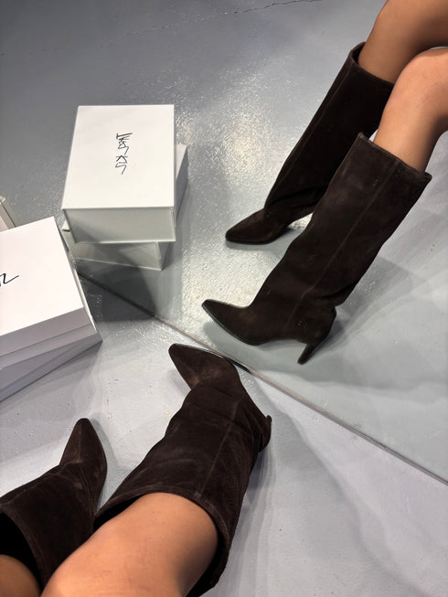 ADALE Hakiki Deri Süet XL Kesim Çizme