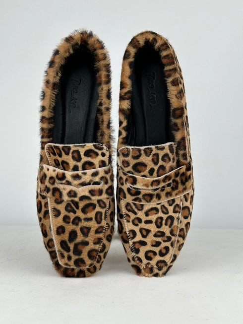 DOHA Tay tüyü Hakiki deri Leopar Loafer