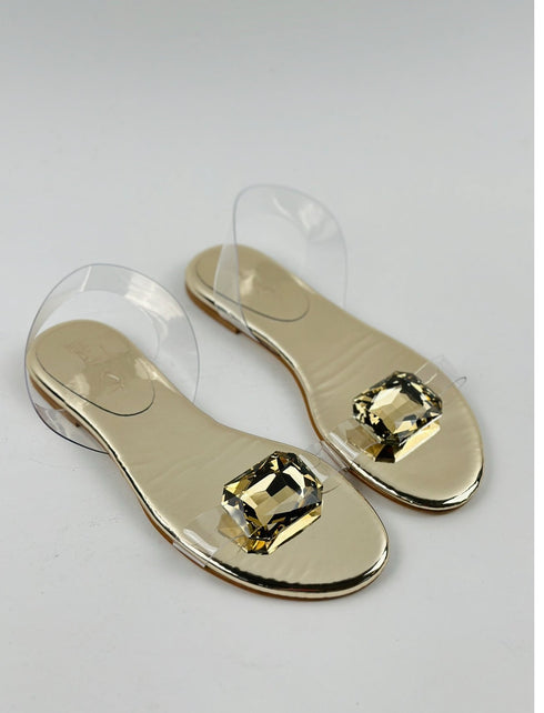 ADIAN BRONZ TAŞLI SANDALET