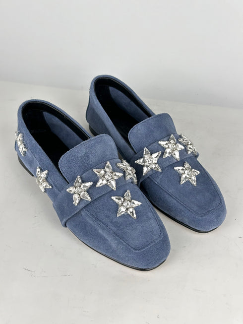 DOHA HAKİKİ SÜET MAVİ LOAFER