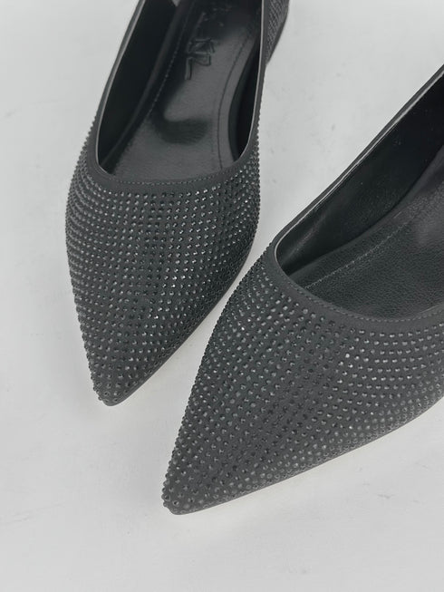 Vone Siyah Taşlı Kadın Babet 🖤