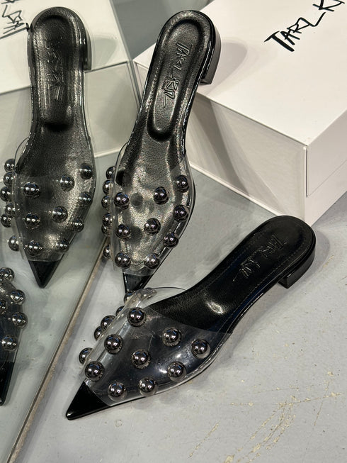 SİYAH GÜMÜŞ PİMLİ TERLİK