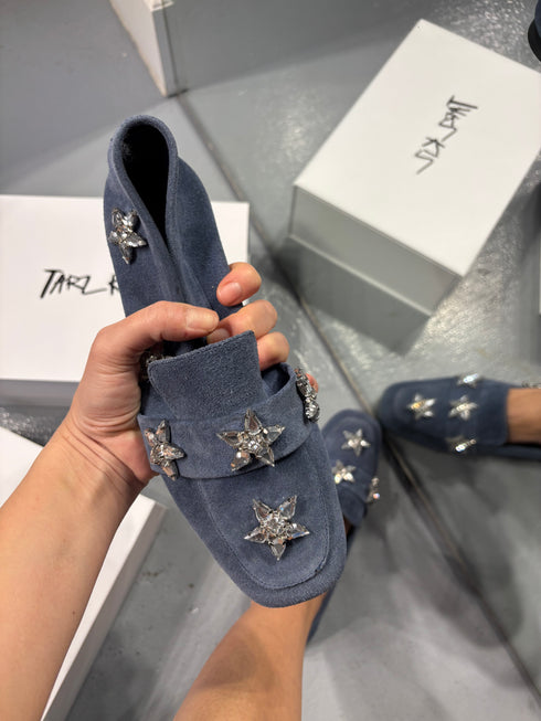 DOHA HAKİKİ SÜET MAVİ LOAFER