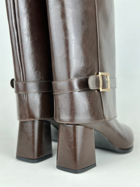 DOSSI KAHVE TAK ÇIKAR BOOTIE ÇİZME