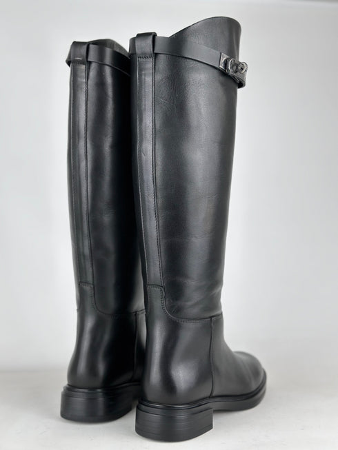 PERA SİYAH HAKİKİ DERİ BİNİCİ ÇİZME 🖤