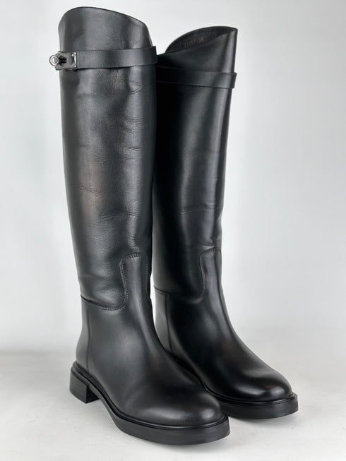 PERA SİYAH HAKİKİ DERİ BİNİCİ ÇİZME 🖤