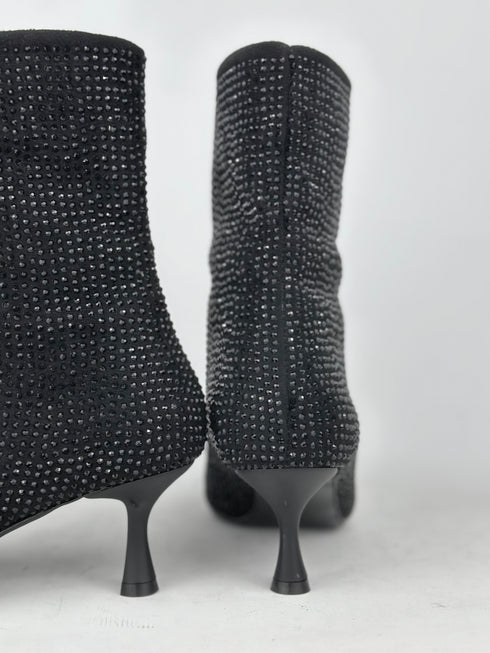 ALLY XL Kesimli Kısa Taşlı Topuklu Bot