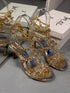 MARVIS Gold Taşlı Sandalet