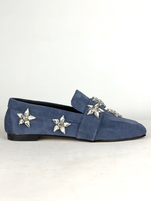 DOHA HAKİKİ SÜET MAVİ LOAFER