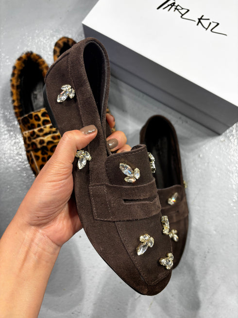 DOHA Hakiki Süet Kahverengi Loafer