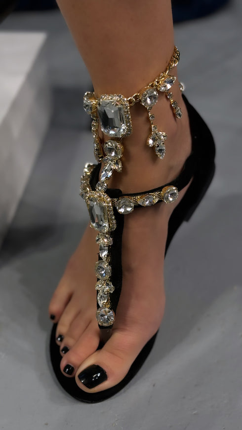 AMETIS SİYAH SANDALET