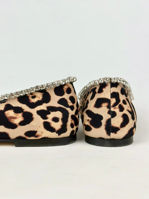 GALA Leopar Kristal Taşlı Babet