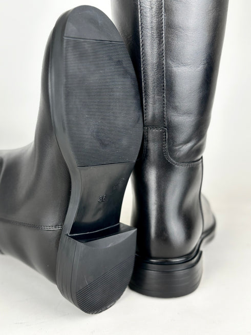 PERA SİYAH HAKİKİ DERİ BİNİCİ ÇİZME 🖤