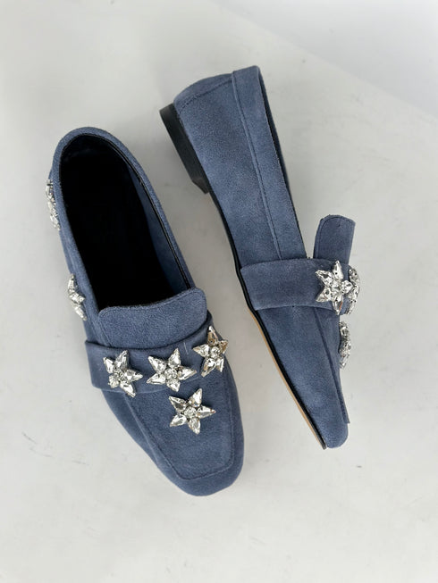 DOHA HAKİKİ SÜET MAVİ LOAFER