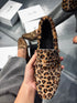 DOHA Tay tüyü Hakiki deri Leopar Loafer