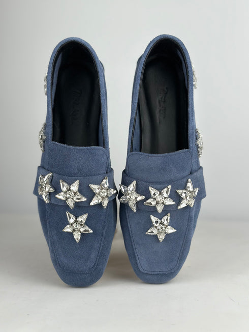 DOHA HAKİKİ SÜET MAVİ LOAFER