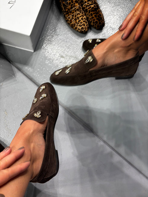 DOHA Hakiki Süet Kahverengi Loafer