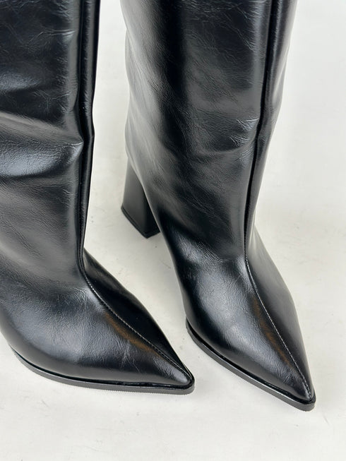 ASOS SİYAH GENİŞ BALDIR UYUMLU XL ÇİZME