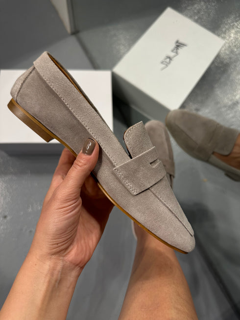 VERA KUM BEJİ HAKİKİ SÜET LOAFER