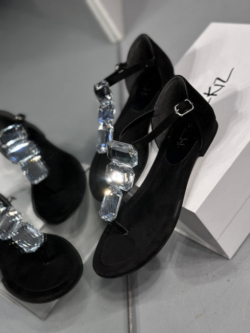 BALANCE Süet Taşlı Sandalet