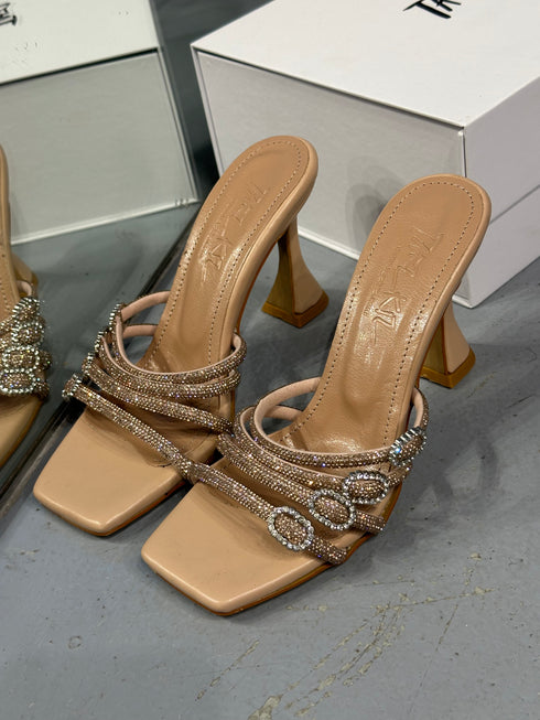 BRONZ NUDE TAŞLI TERLİK