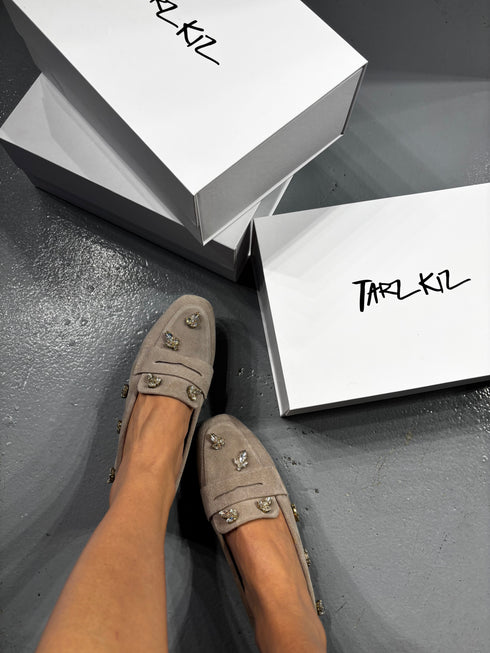 DOHA Hakiki Süet Kum Beji Loafer