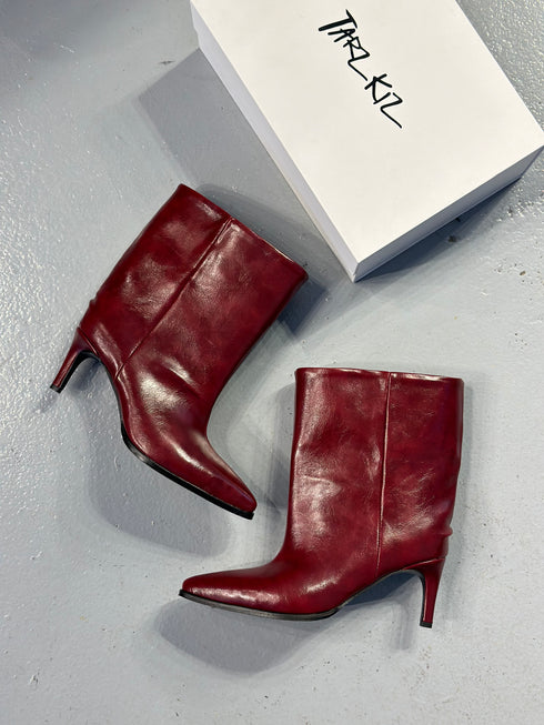 FLATY Bordo XL Geniş Kalıp BOOTIE