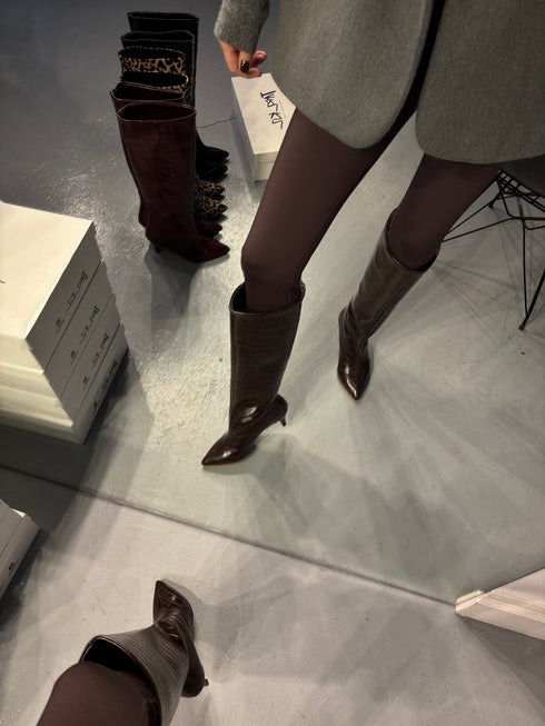 LUCA XL Kesimli Kahve Çizme 🖤