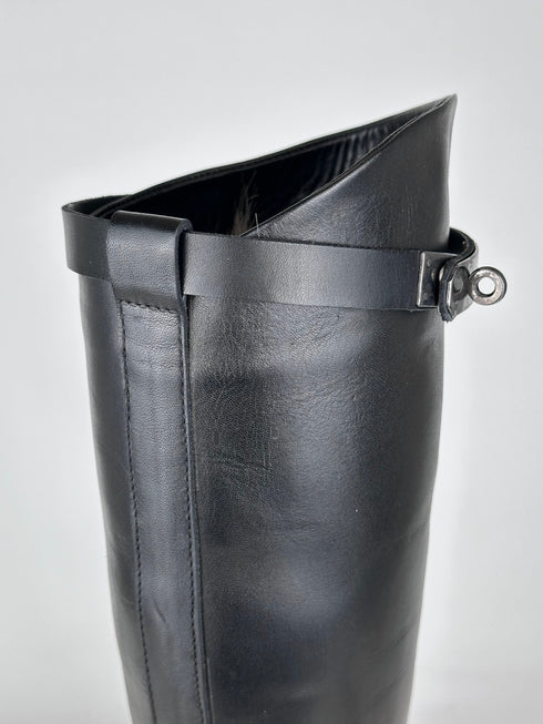 PERA SİYAH HAKİKİ DERİ BİNİCİ ÇİZME 🖤