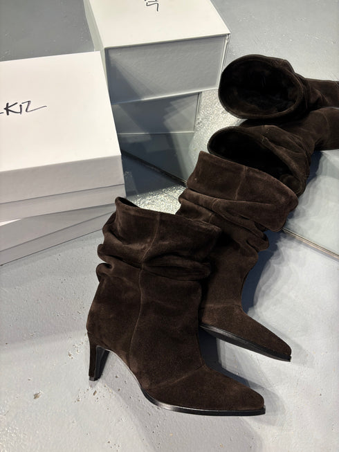 ANY Hakiki Süet Kahverengi Bot BOOTIE