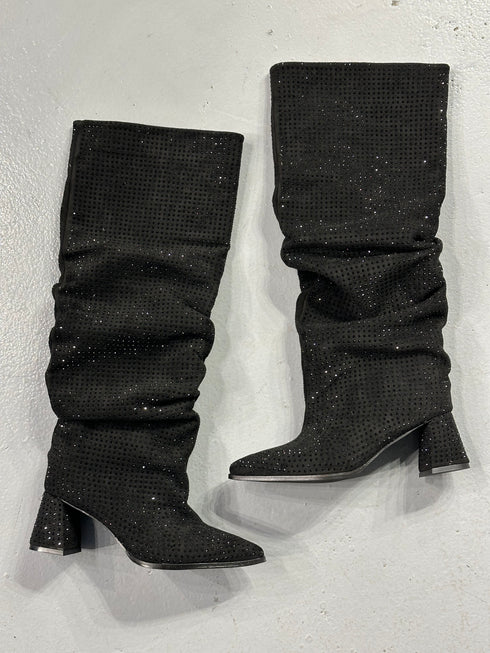 GLAM XL Kesimli Kalın Topuklu Çizme