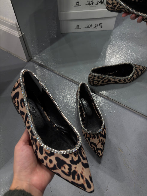 GALA Leopar Kristal Taşlı Babet