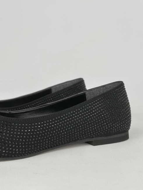 Vone Siyah Taşlı Kadın Babet 🖤