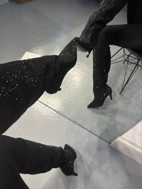 LUXE SÜET SİYAH ÇİZME 🖤