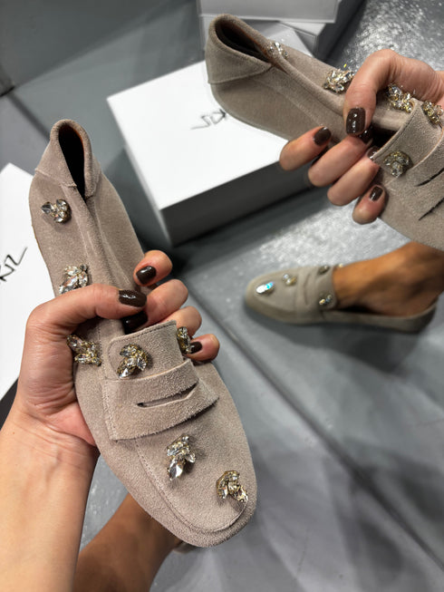 DOHA Hakiki Süet Kum Beji Loafer