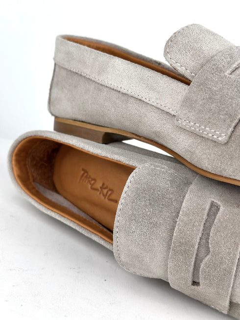 VERA KUM BEJİ HAKİKİ SÜET LOAFER