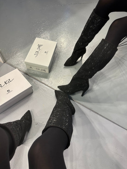 LUXE SÜET SİYAH ÇİZME 🖤