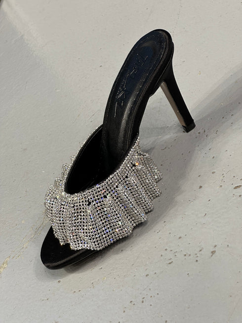 RAISA Siyah Taşlı Terlik