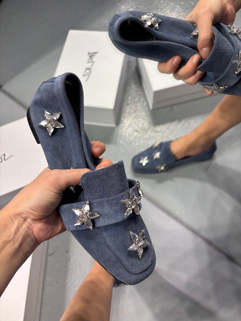 DOHA HAKİKİ SÜET MAVİ LOAFER