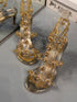 MARVIS Gold Taşlı Sandalet