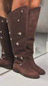 LASSO Kahverengi Süet Binici Çizme