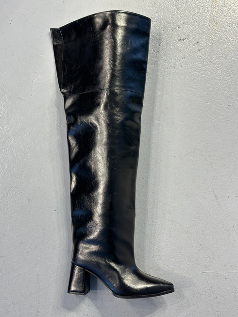 NAOMI XL GENİŞ BALDIR UYUMLU DİZ ÜSTÜ ÇİZME