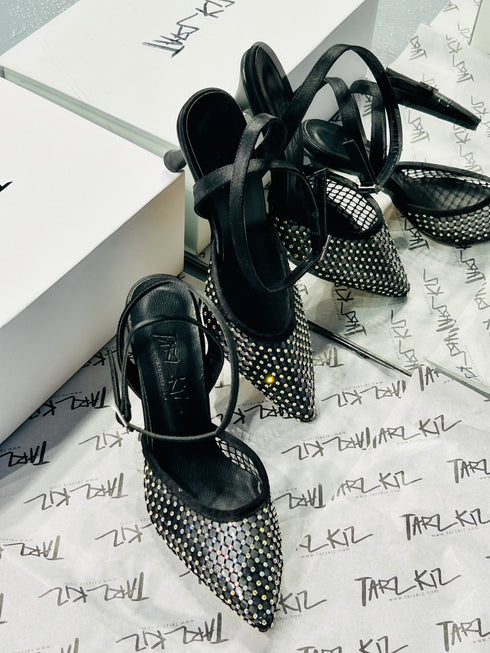 1131 SİYAH TOPUKLU SANDALET