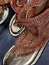 1035 BRONZ TAŞLI GOLD SANDALET