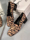 1094 LEOPAR DESENLİ TOPUKLU BABET